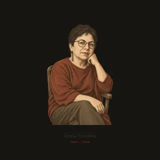 Gloria Anzaldúa, light academia artwork