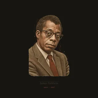 James Baldwin, light academia artwork