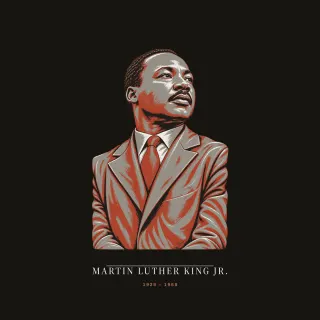 Martin Luther King Jr., neoclassical artwork