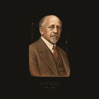 W. E. B. Du Bois, light academia artwork